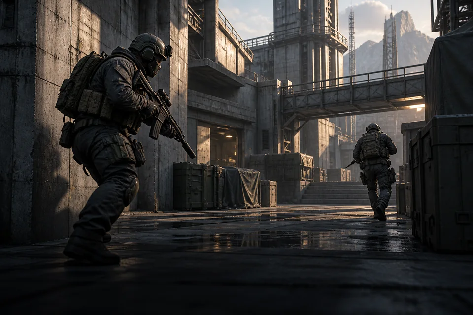 4v4 Team Deathmatch concept illustration